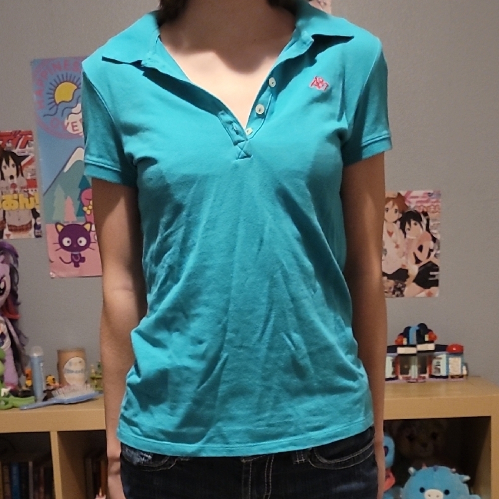Women's Blue Polo Shirt